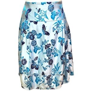 Ann Gigli Satiny Tapestry Butterfly Italian Skirt